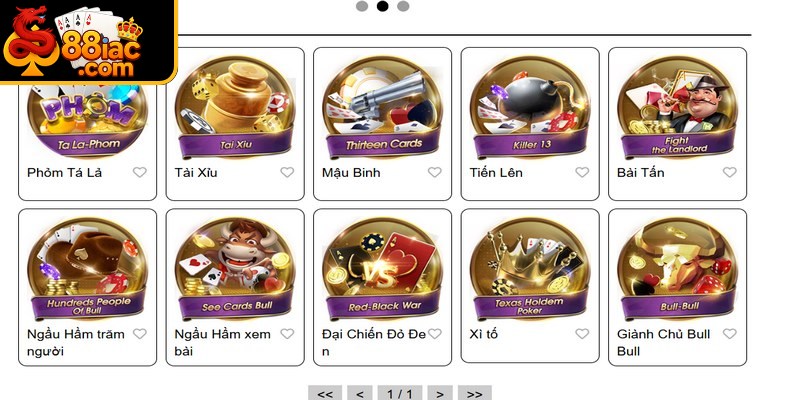 Vũ trụ game bài 88I với nhiều siêu phẩm 