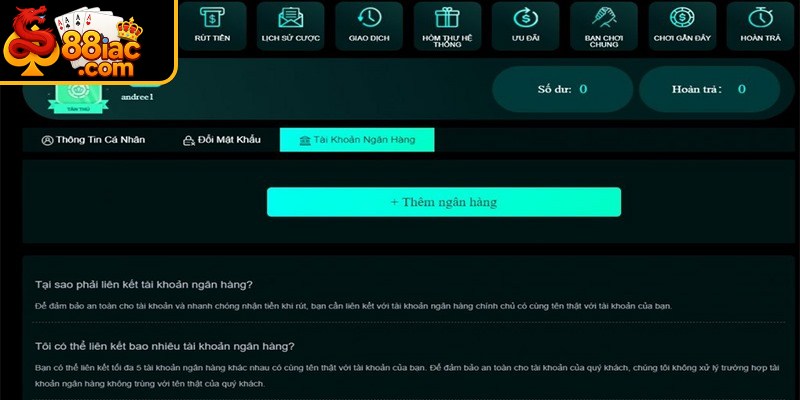 Rút tiền 88I an toàn tiện lợi chỉ với vài thao tác